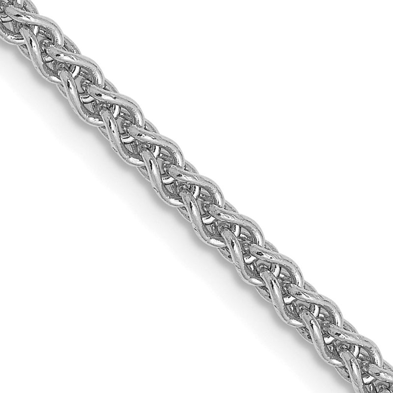 14K White Gold 2.1mm Spiga Chain Necklace