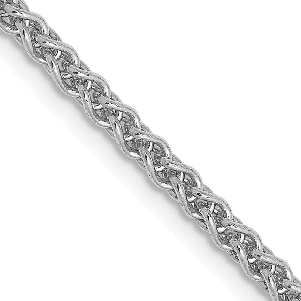 24 Inch 14K White Gold 2.1mm Spiga Chain Necklace