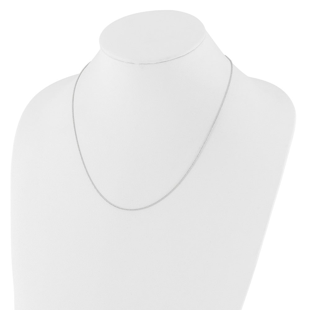 3 Inch 14K White Gold Adjustable 1mm Wheat Chain Necklace