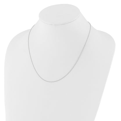3 Inch 14K White Gold Adjustable 1mm Wheat Chain Necklace