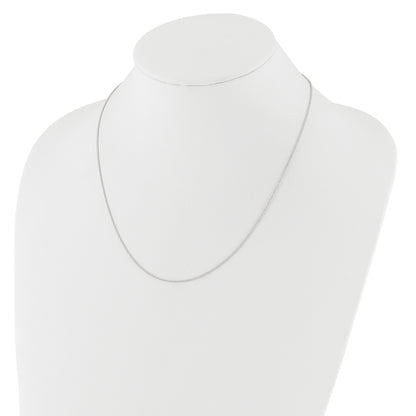 26 Inch 14K White Gold Adjustable 1mm Wheat Chain Necklace