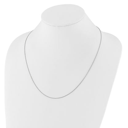 3 Inch 14K White Gold Adjustable 1mm Wheat Chain Necklace