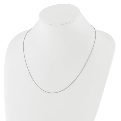 26 Inch 14K White Gold Adjustable 1mm Wheat Chain Necklace