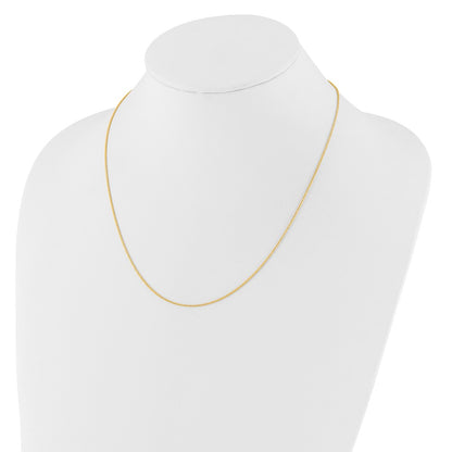 3 Inch 14K Yellow Gold Adjustable 1mm Wheat Chain Necklace