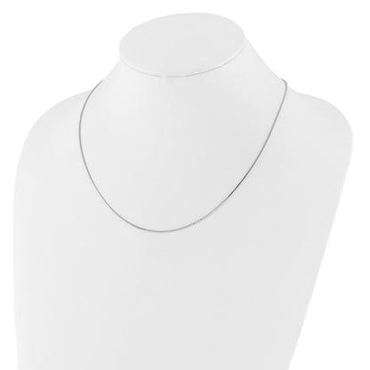 22 Inch 14K White Gold Adjustable .9mm Box Chain Necklace