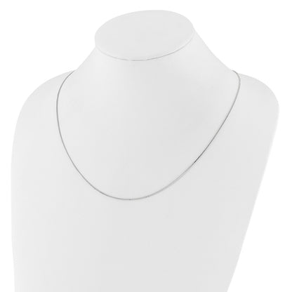 22 Inch 14K White Gold Adjustable .9mm Box Chain Necklace