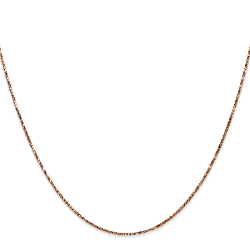 16 Inch 14K Rose Gold 1.0mm Spiga Chain Necklace