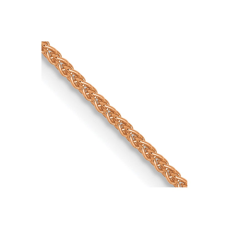 16 Inch 14K Rose Gold 1.0mm Spiga Chain Necklace