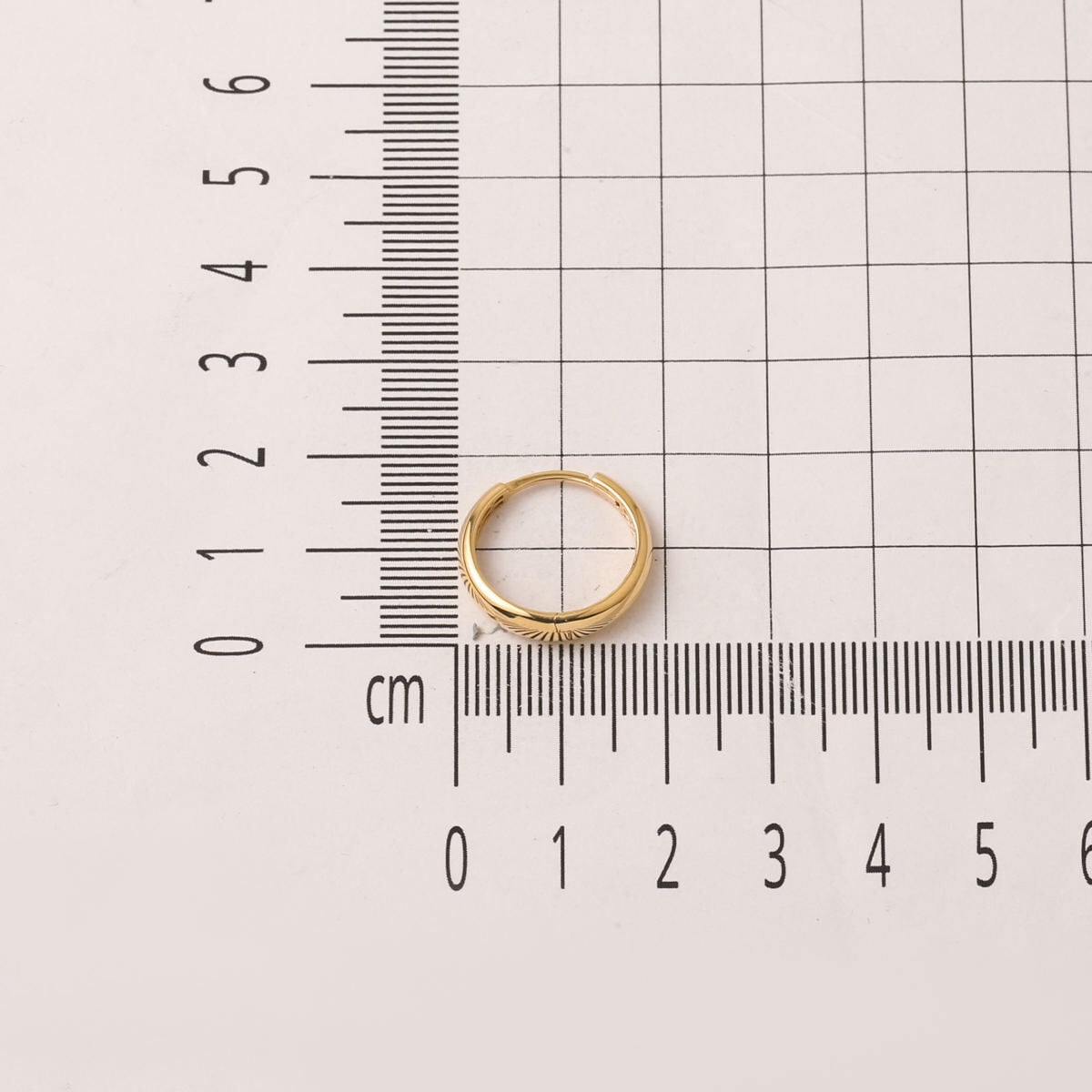 14K Yellow Gold Hidden Lock Hoop Earrings