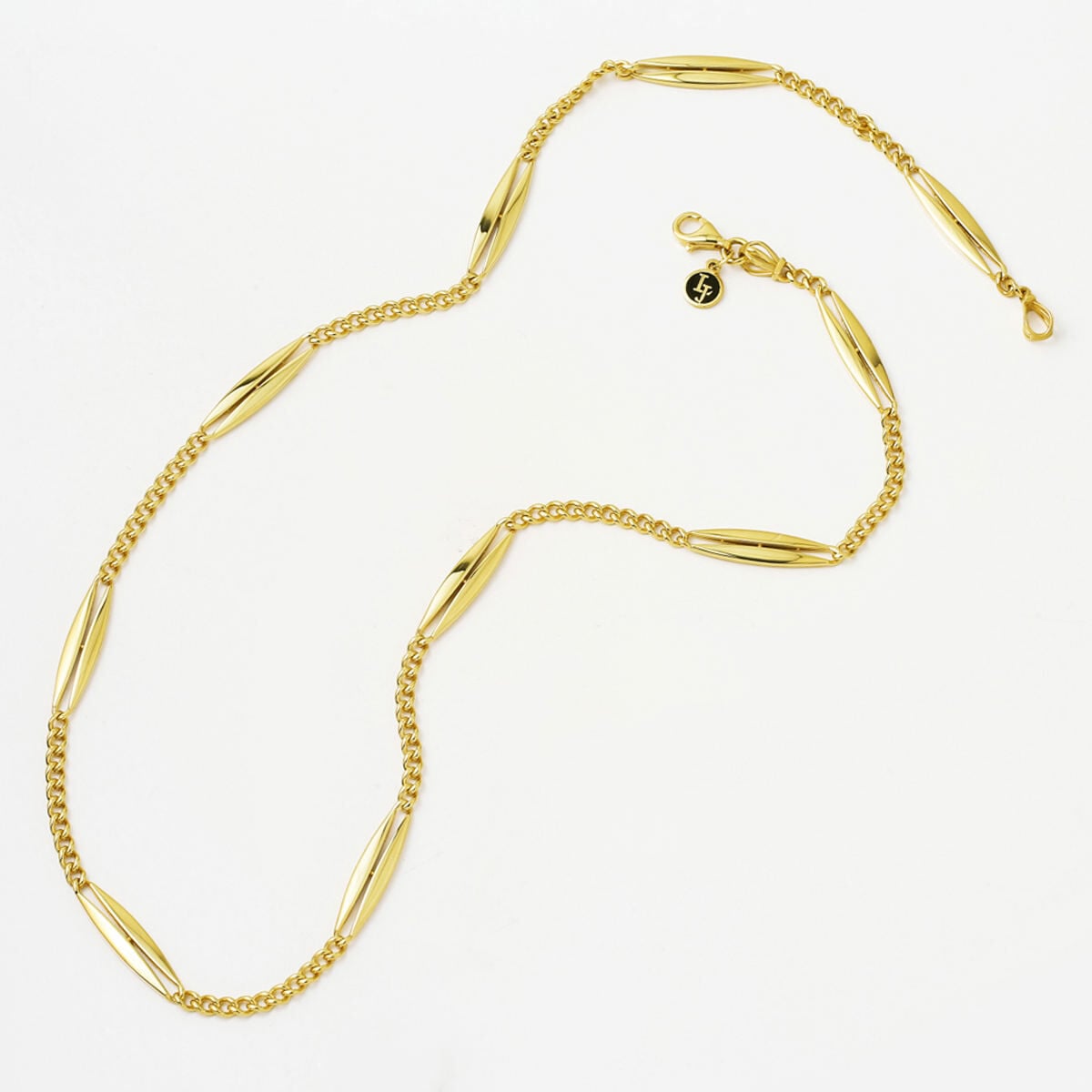 14K Yellow Gold Marquise Chain Necklace