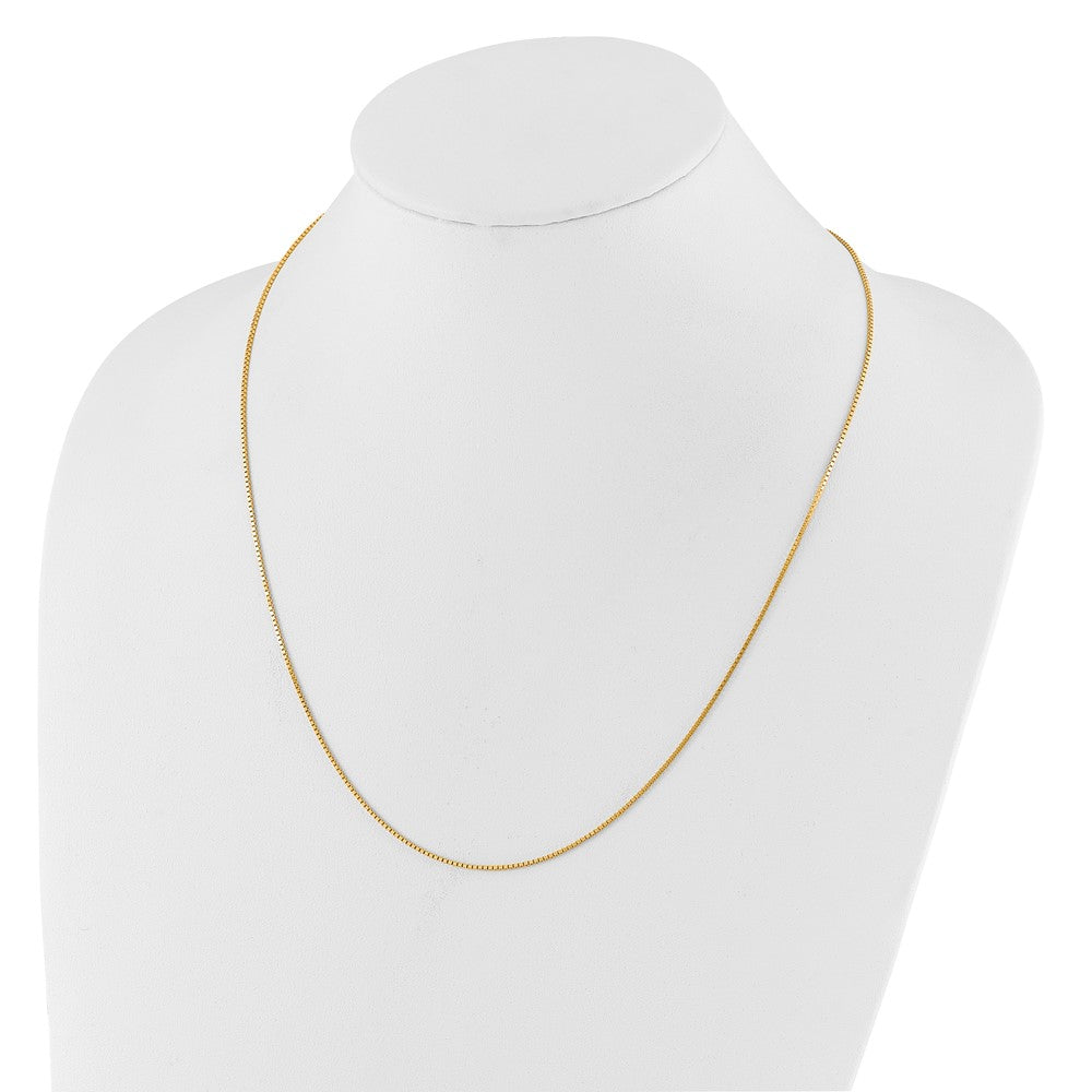 3 Inch 14K Yellow Gold Adjustable 1mm Box Chain Necklace