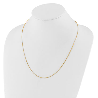 3 Inch 14K Yellow Gold Adjustable 1mm Box Chain Necklace