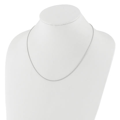22 Inch 14K White Gold Adjustable 1.4mm Wheat Chain Necklace