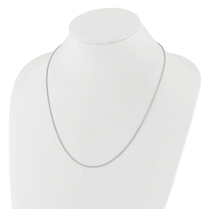 22 Inch 14K White Gold Adjustable 1.4mm Wheat Chain Necklace