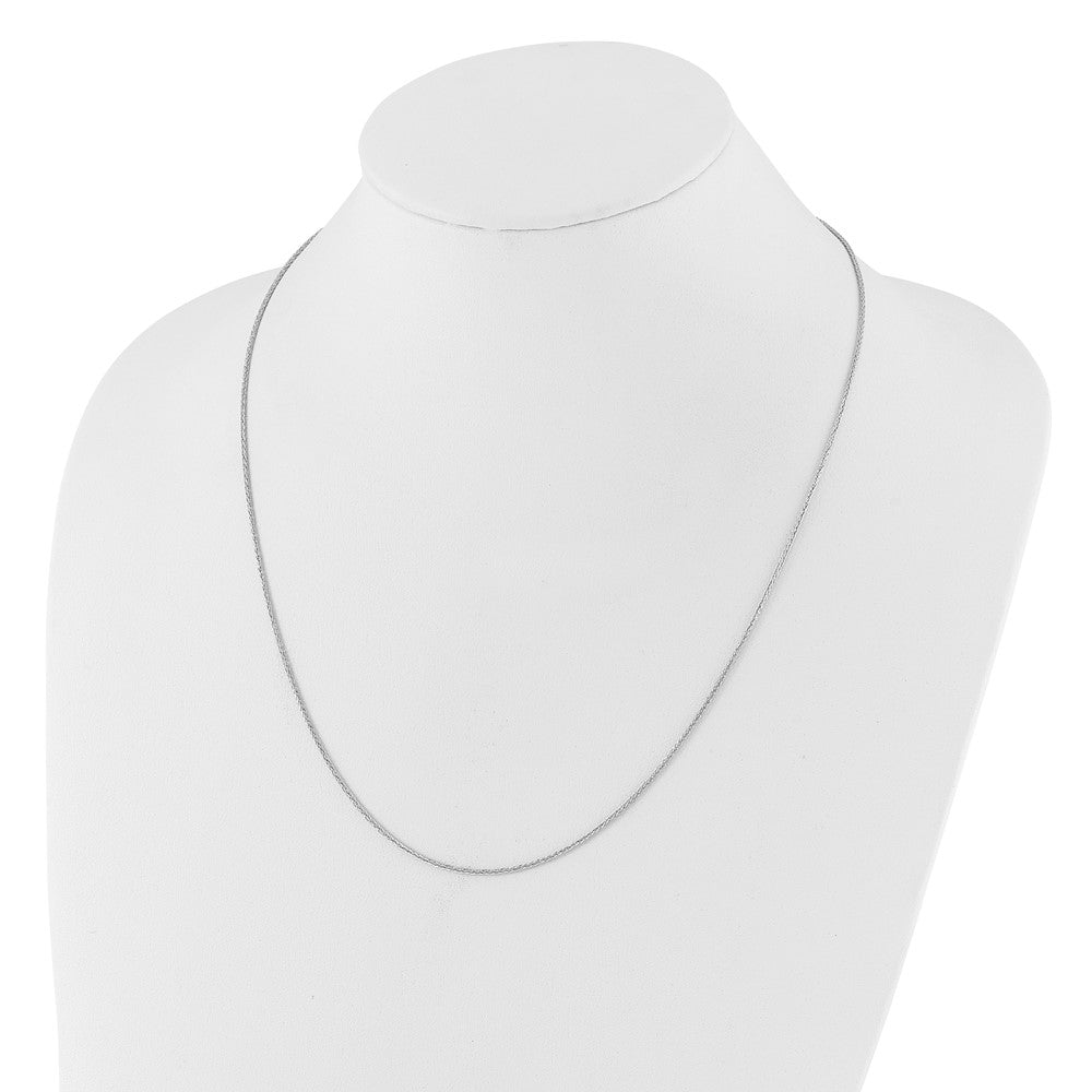 3 Inch 14K White Gold Adjustable 1.4mm Wheat Chain Necklace