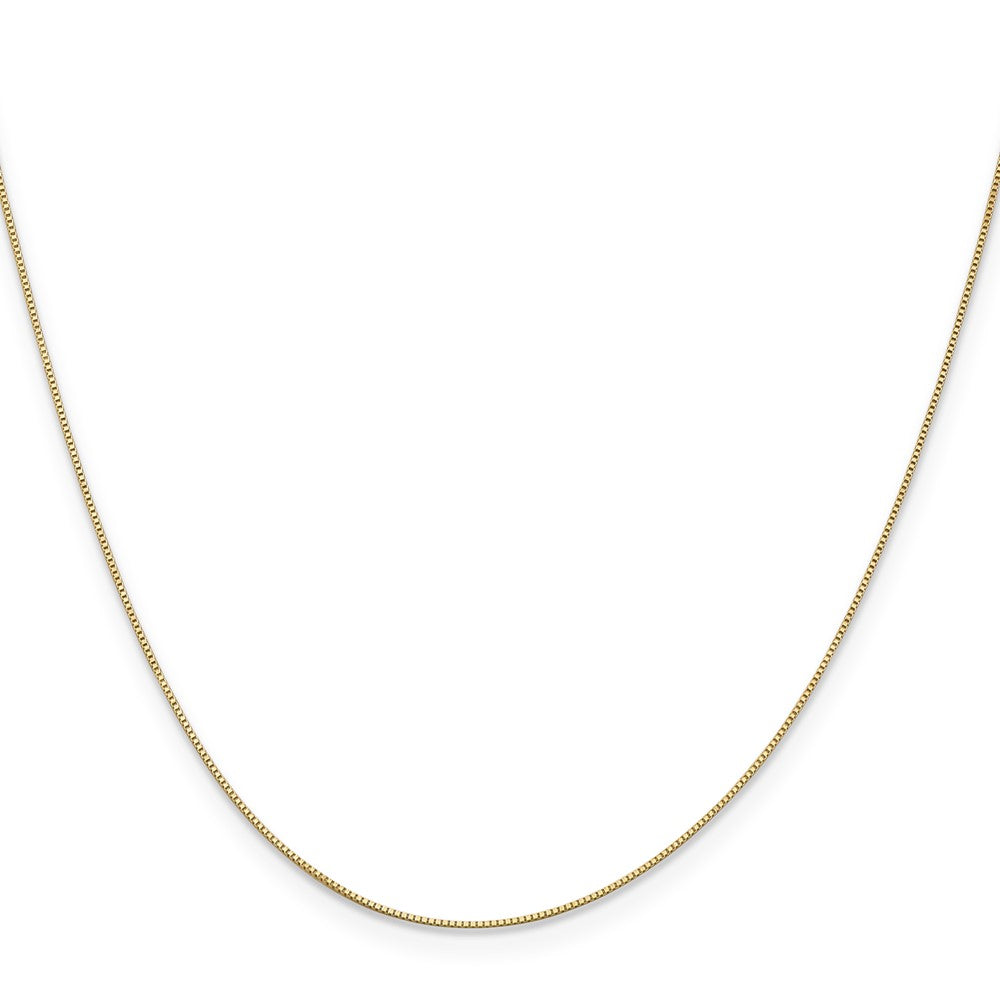 18 Inch 14K Yellow Gold .5mm Baby Box With Lobster Clasp Chain Necklace