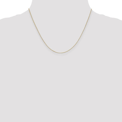 18 Inch 14K Yellow Gold .5mm Baby Box With Lobster Clasp Chain Necklace