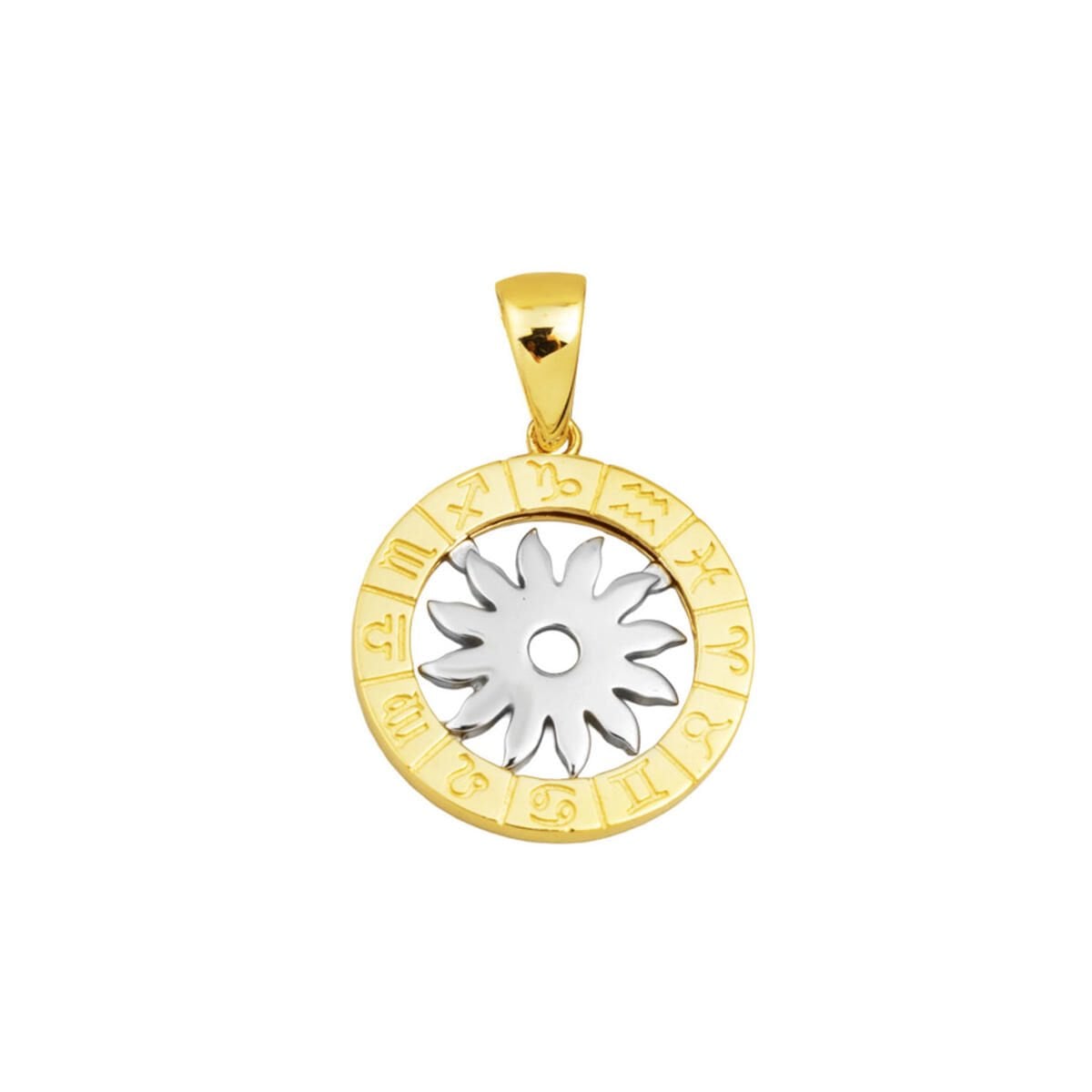 14K Yellow Gold Zodiac Symbol Pendant