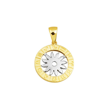 14K Yellow Gold Zodiac Symbol Pendant