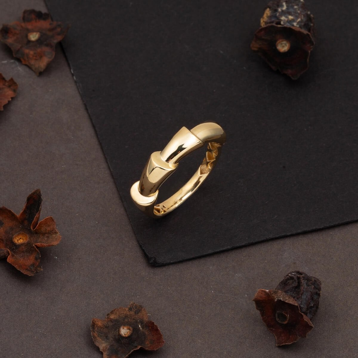 14K Yellow Gold Silone Ring