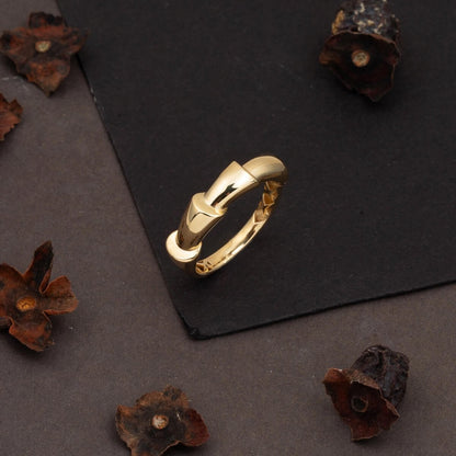 14K Yellow Gold Silone Ring