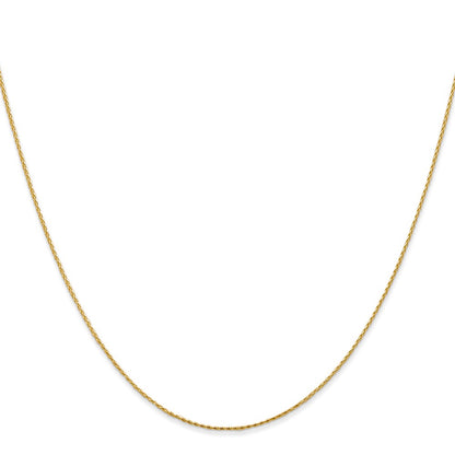 24 Inch 14K Yellow Gold .8mm D/C Wheat Chain Necklace