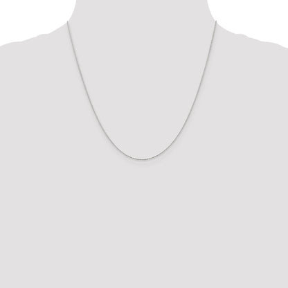 14K White Gold .8mm D/C Wheat Chain