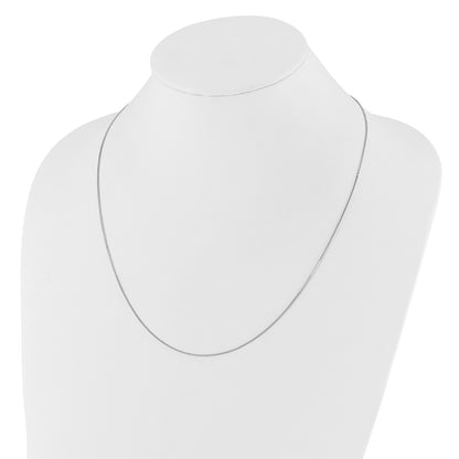 3 Inch 14K White Gold Adjustable .8mm Box Chain Necklace