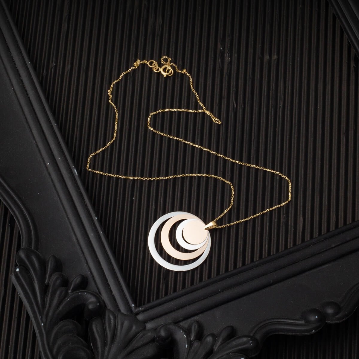 14K White Gold Personalized Hoop Name Necklace