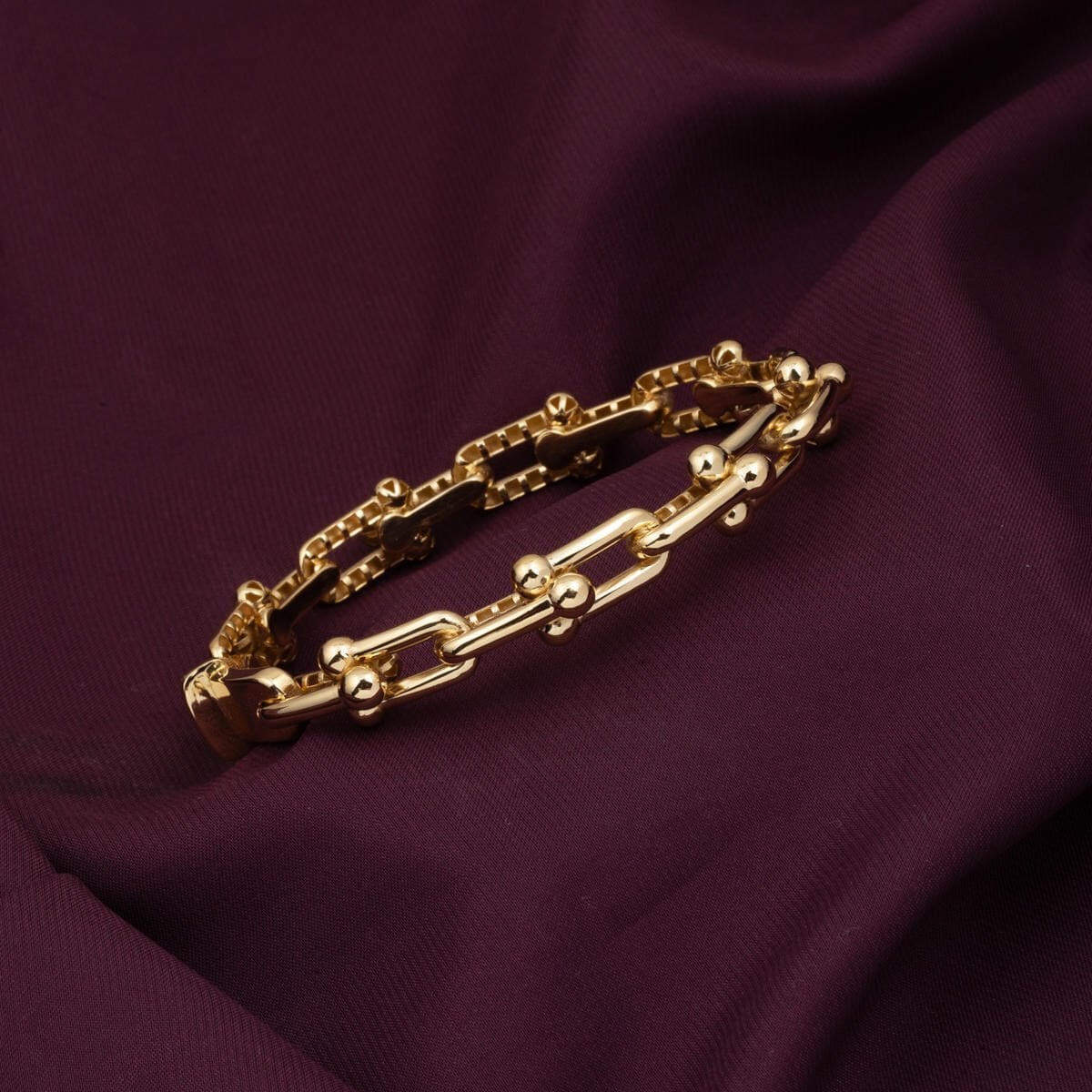 14K Yellow Gold Designer Inspired Hinged Cuff Bangle (19.09 g)