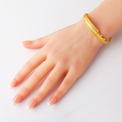 14K Yellow Gold Woven Link Braided Wedding Set
