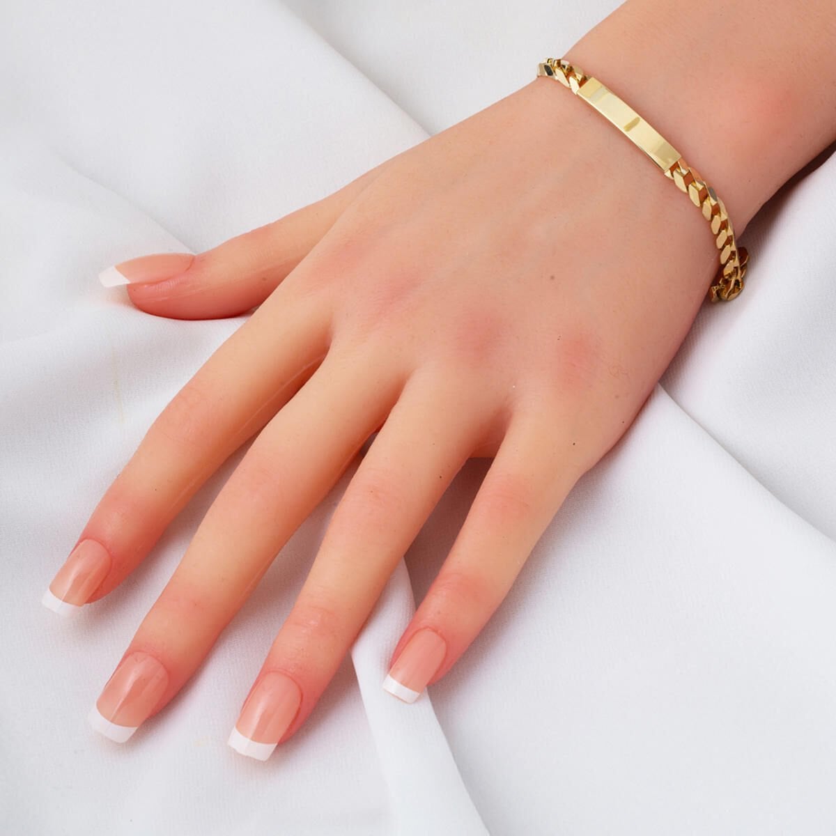 14K Yellow Gold Personalized Custom Text Children's Bracelet