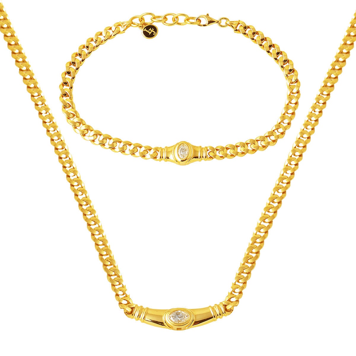 14K Yellow Gold 1.50 Ct Moissanite Jewelry Set
