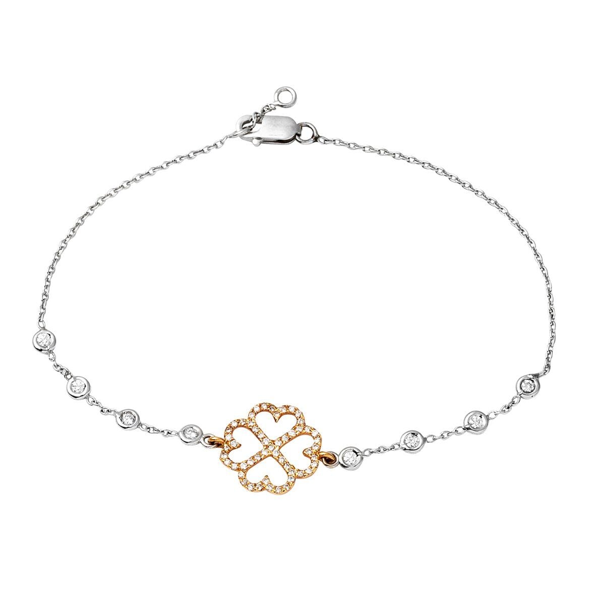 18K White Gold 0.45 Ct Diamond Bracelet