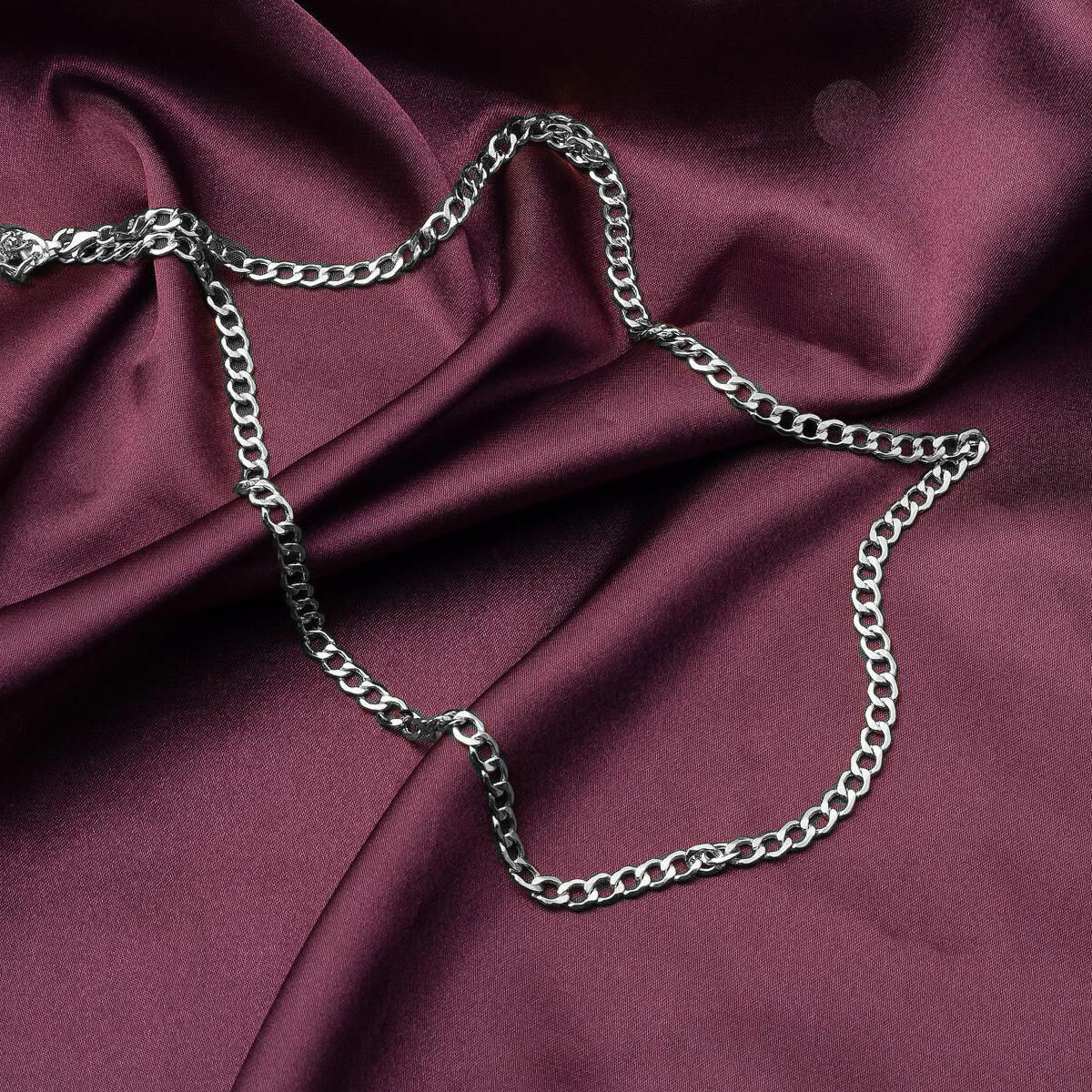 14K White Gold Curb Unisex Chain