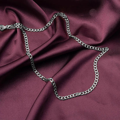 14K White Gold Curb Unisex Chain
