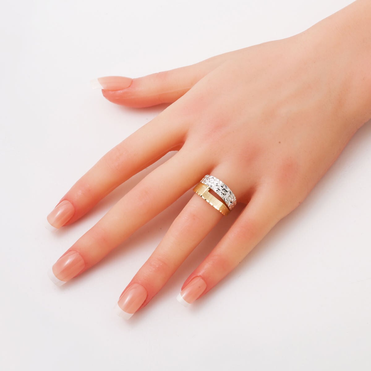 14K Yellow Gold Two-Tone Ring