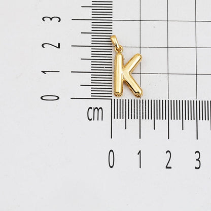 14K Yellow Gold Balloon Initial K Necklace