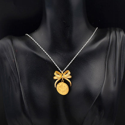 22K Yellow Gold Half Ottoman Resat Coin Pendant (7.11 g)