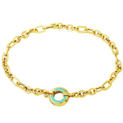 14K Yellow Gold Turkuaz Hoop Jewelry Set