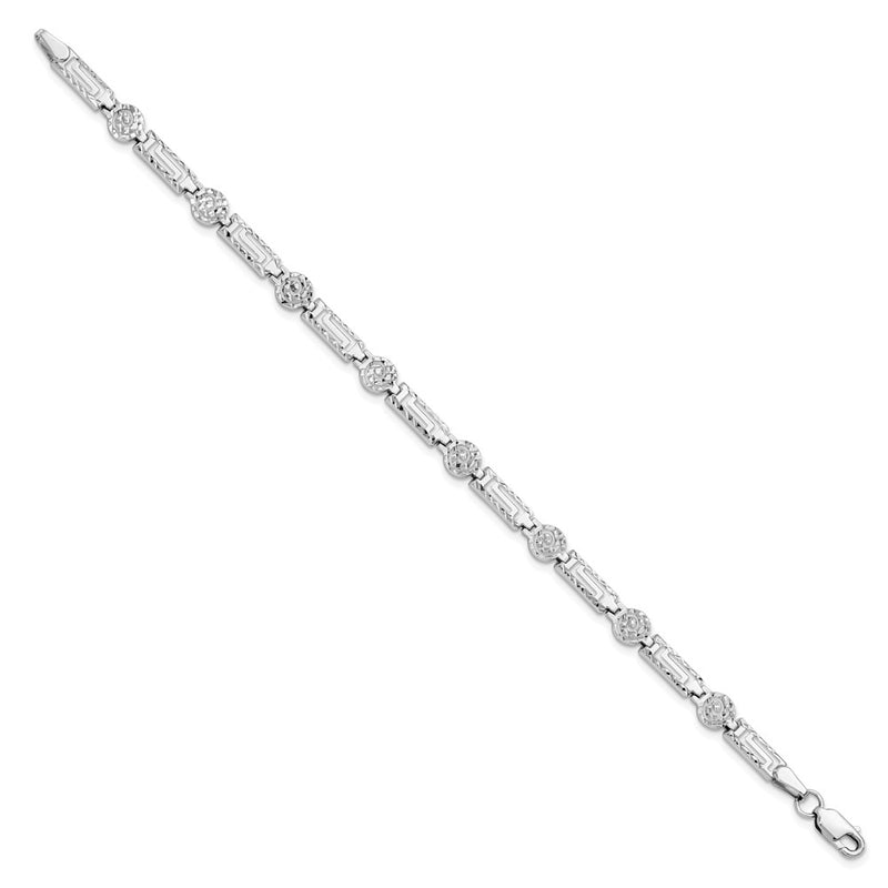 14K White Gold D/C Bracelet