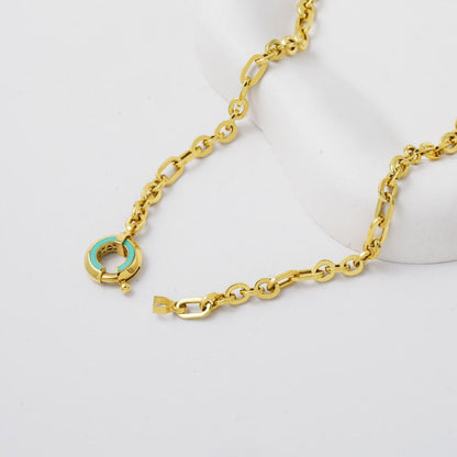 14K Yellow Gold Turkuaz Hoop Jewelry Set