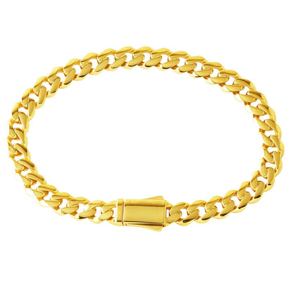 14K Yellow Gold Classic Curb Bracelet