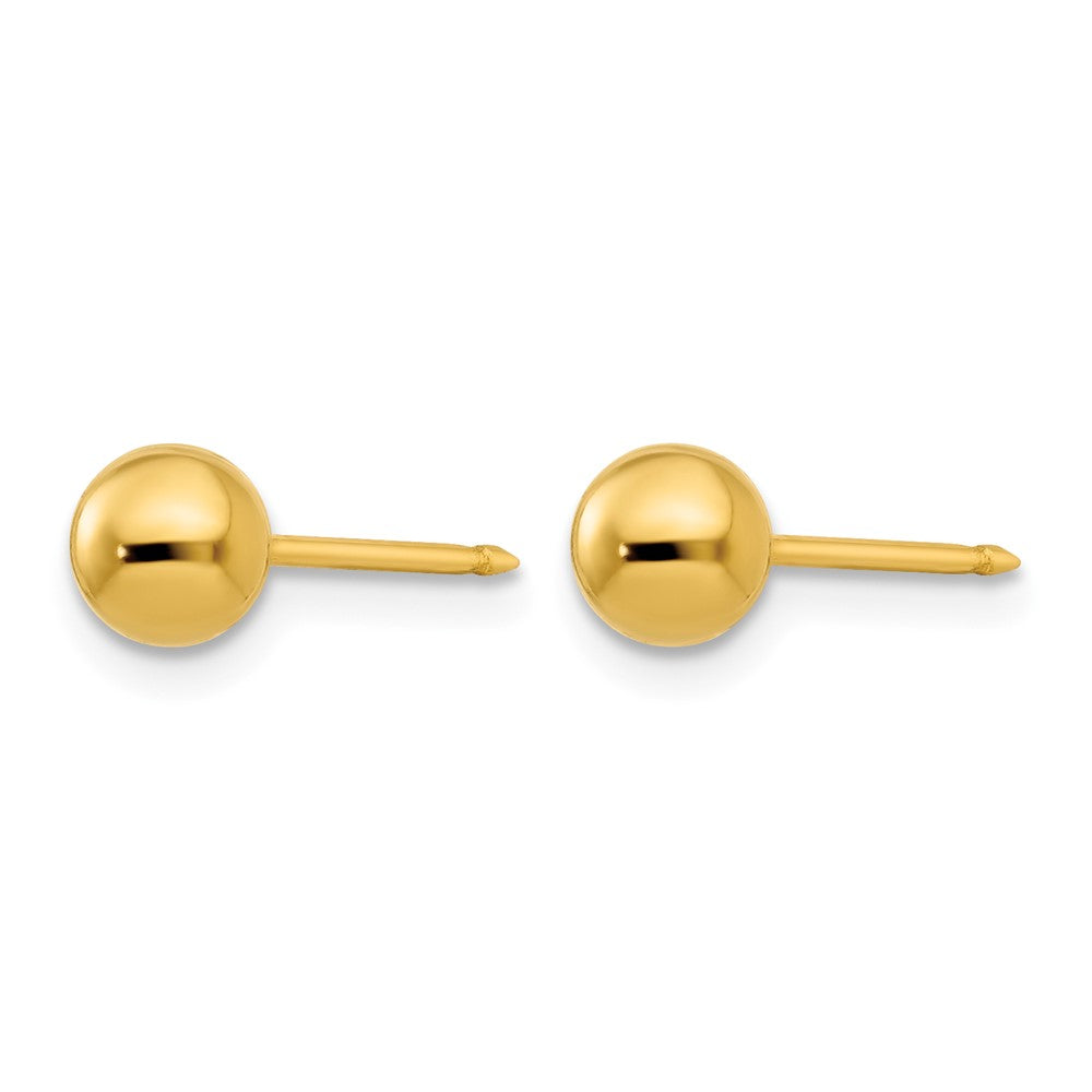 14K Yellow Gold 5mm Ball Post Earrings