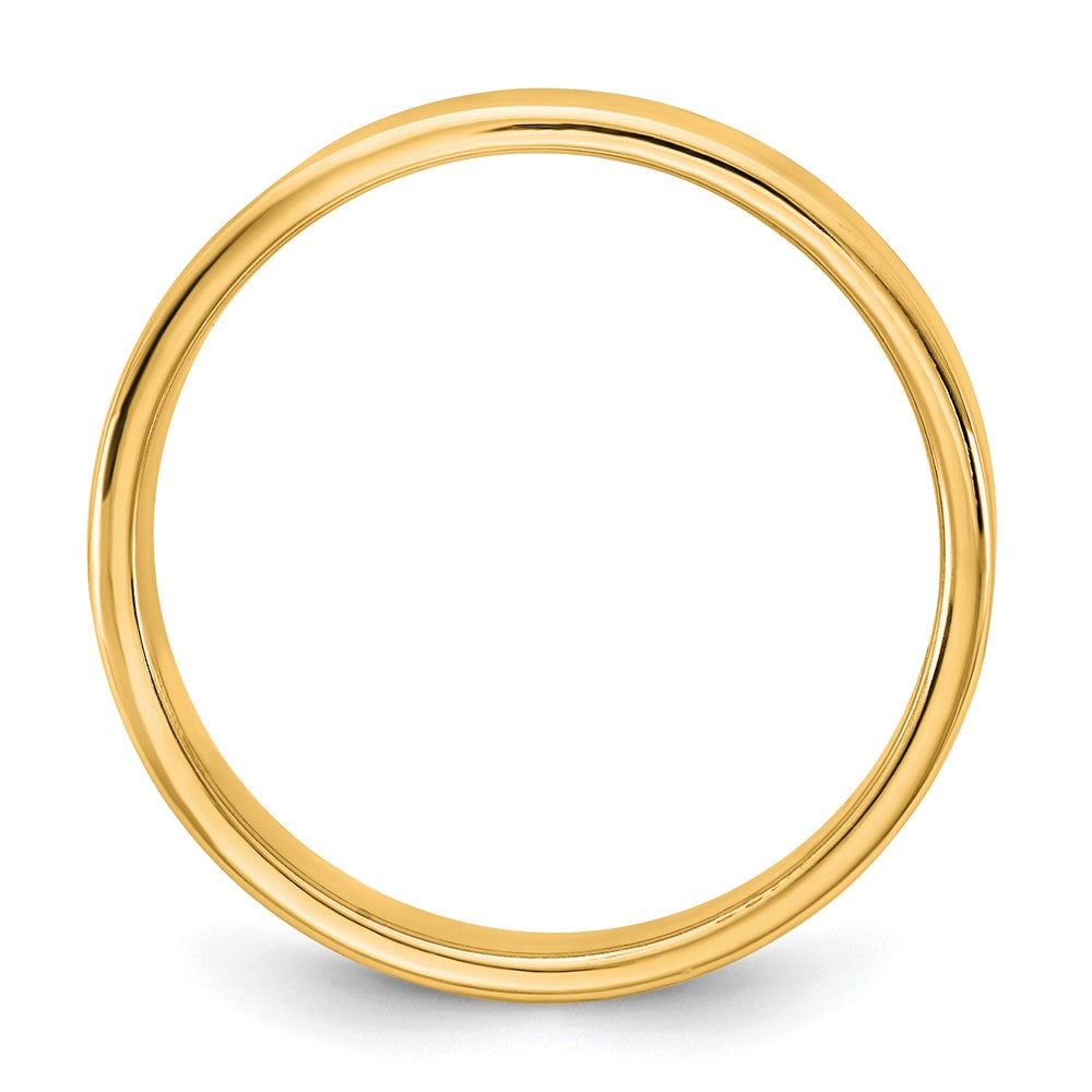 14K Yellow Gold 4.5mm LTW Flat Wedding Band Ring