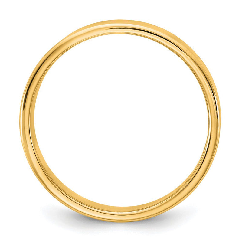 14K Yellow Gold 4.5mm LTW Flat Wedding Band Ring