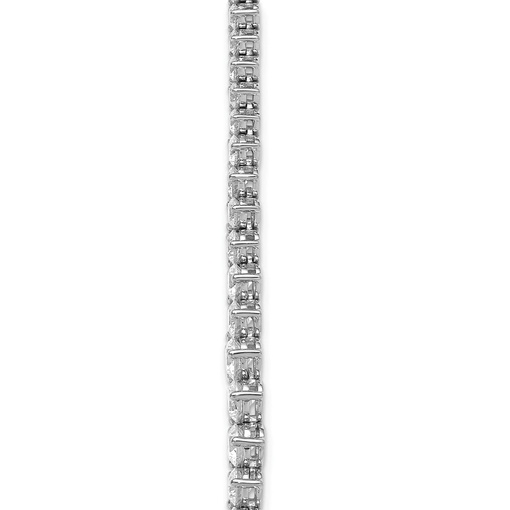 14K White Gold 16 1/3 carat Certified Lab Grown Diamond VS/SI+ G+ Complete Round 18 Inch Graduated Tennis Necklace