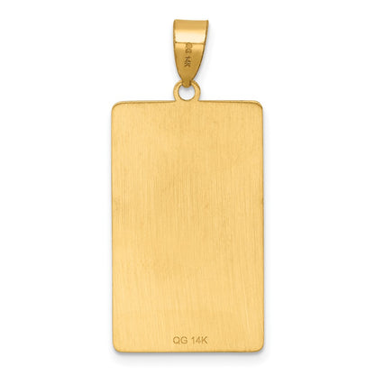 14K Yellow Gold The Hanged Man Tarot Card Pendant