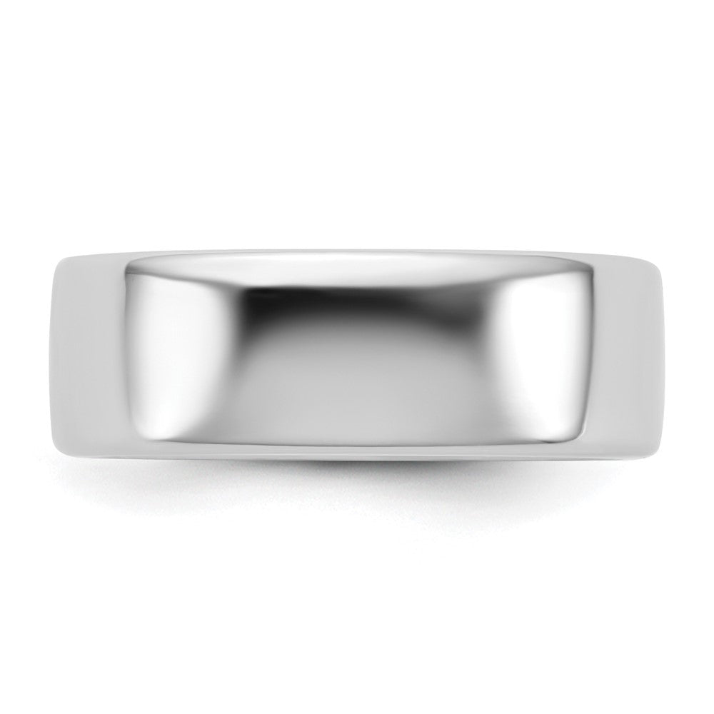 14k White Gold 7mm European Comfort Fit Wedding Band Ring