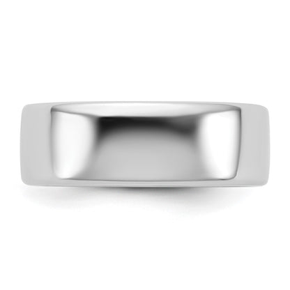 14k White Gold 7mm European Comfort Fit Wedding Band Ring